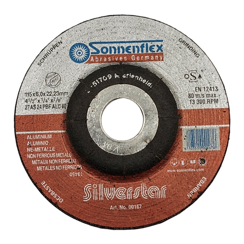 Sonnenflex Silverstar resin-bonded aluminum grinding disc