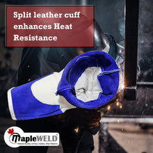 MW600 Goatskin Short TIG Blue Split Leather Welding Gloves