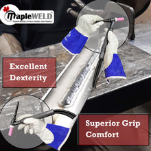 MW600 Goatskin Short TIG Blue Split Leather Welding Gloves