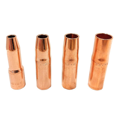 Tweco style 23 series MIG nozzles, four copper nozzles in different bore sizes