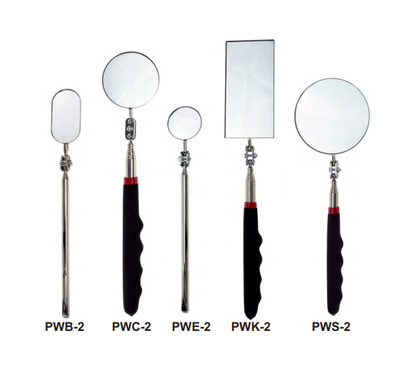 PowerWeld telescoping inspection mirror with multi-angle ball joint