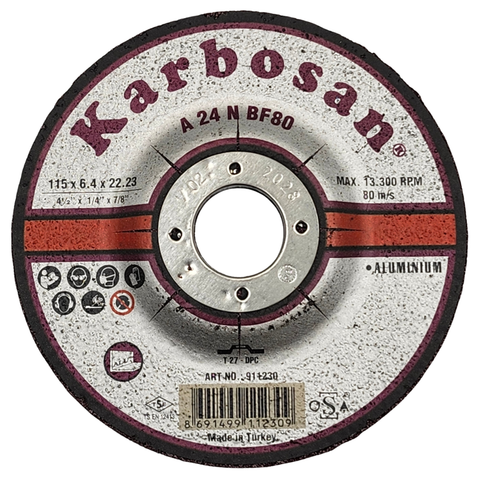 Karbosan Aluminium Grinding Discs Type 27