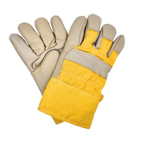 Zenith cowhide palm fitters gloves, boa grain leather acrylic fleece lined