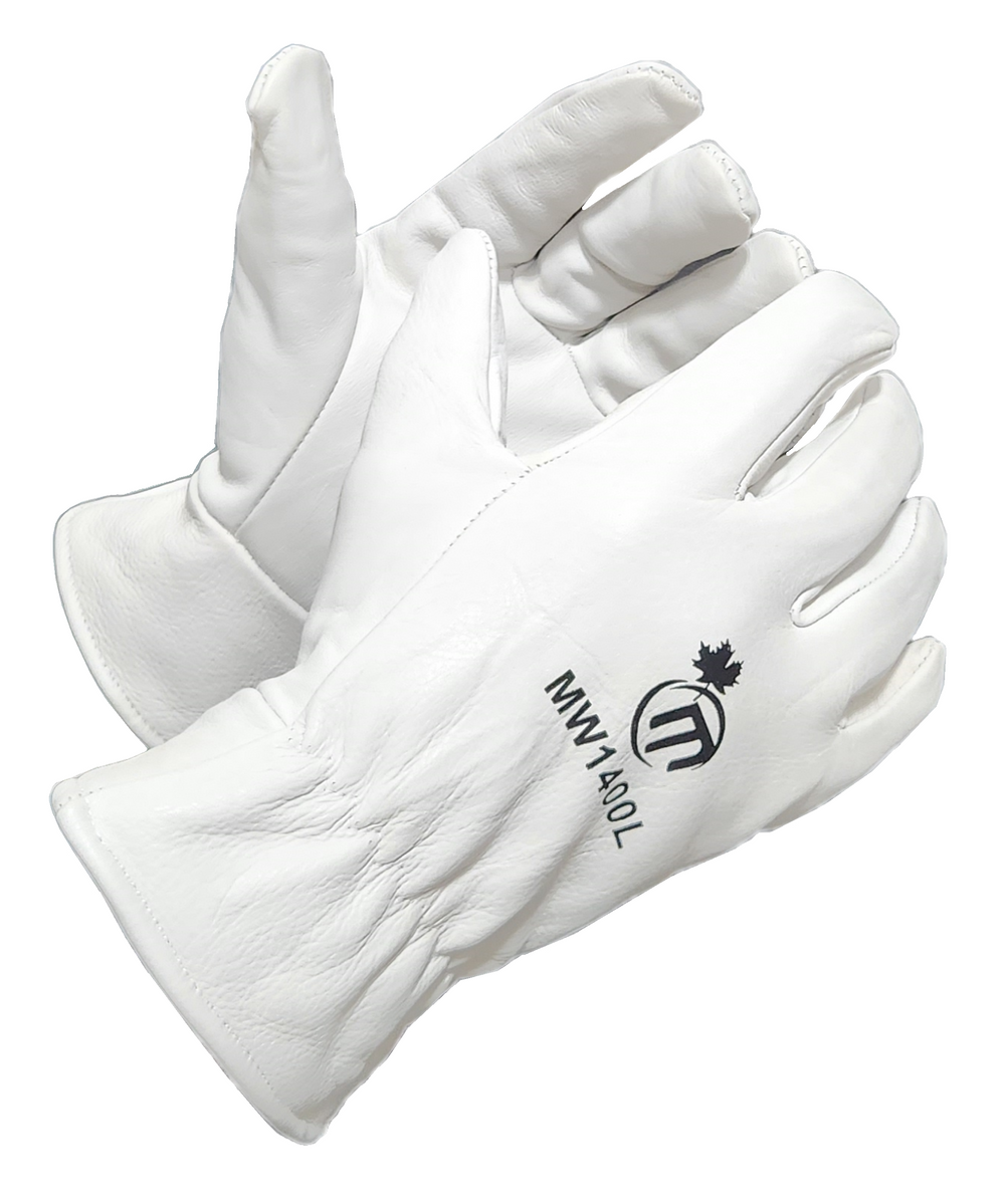 MapleWeld MW1400 top-grade cowhide leather work gloves with cotton fleece lining