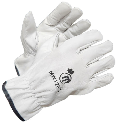 MapleWeld MW1200 lightweight goatskin leather gloves with shirred cuff
