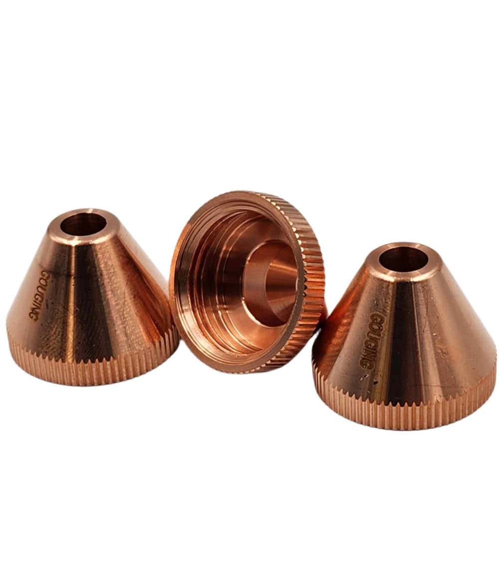 Copper plasma shield caps and shield cup body for the SanRex SanCut638 torch