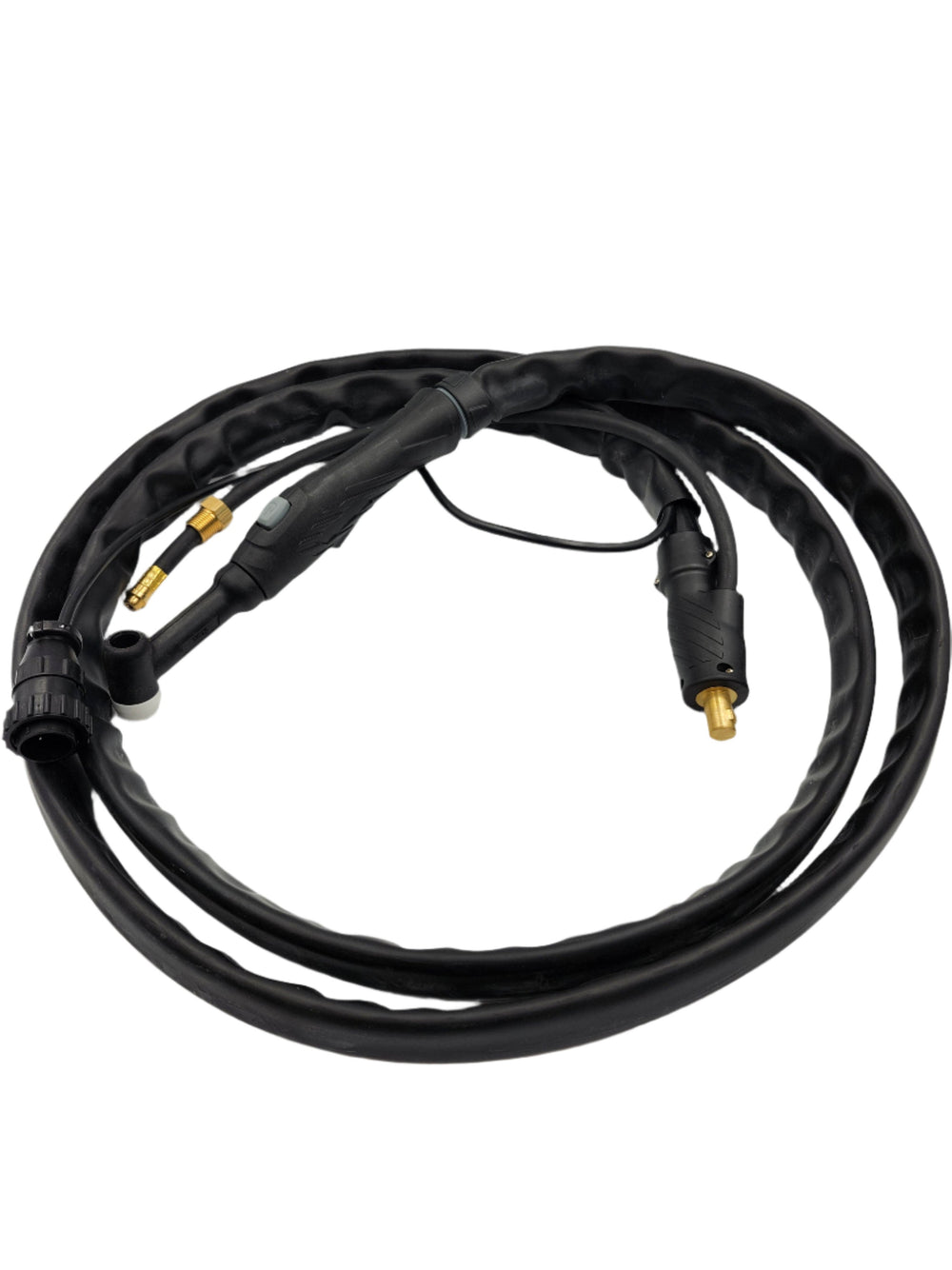 Coiled TIG torch 26 cable assembly with gas hose and connectors for the SanRex SanMIG 250MF