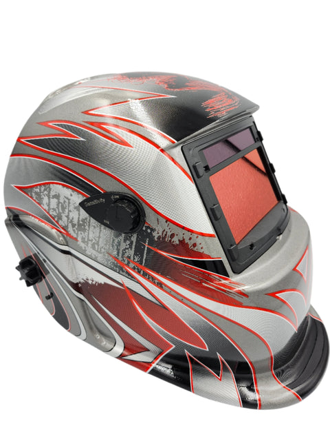 PowerWeld Professional Series auto-darkening welding helmet, black art