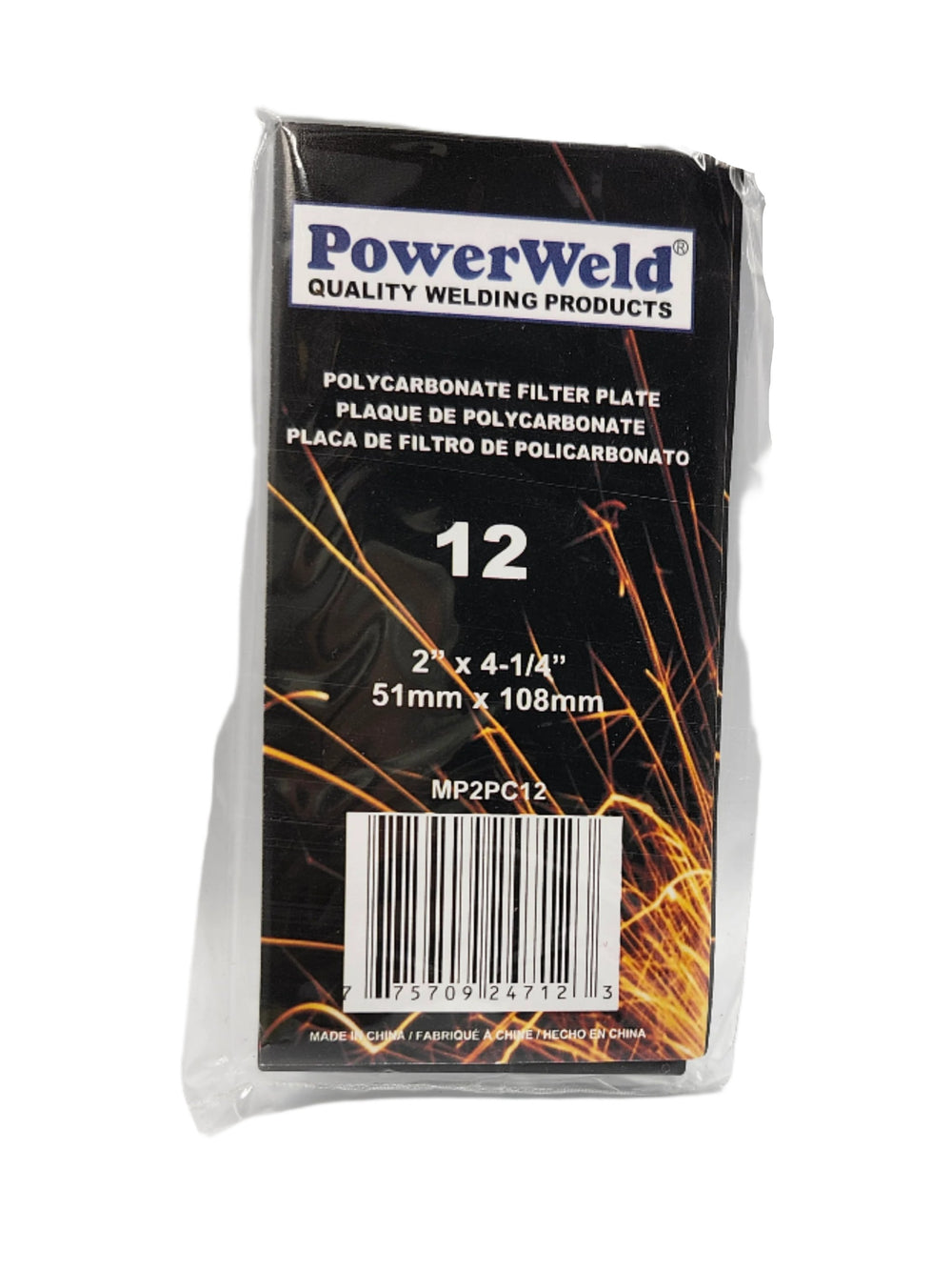 PowerWeld Dark Welding Helmet Filter Shades 2x4.25