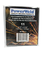 PowerWeld Dark Welding Helmet Filter Shades 4.5" x 5.25" Polycarbonate