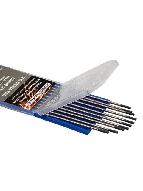 PowerWeld 2% ceriated grey tungsten electrodes for AC/DC TIG welding - MapleWeld Canada