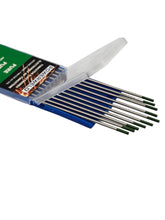 Pure 10-Pack Tungsten Electrodes 7" (Green) for AC Aluminum & Magnesium Welding