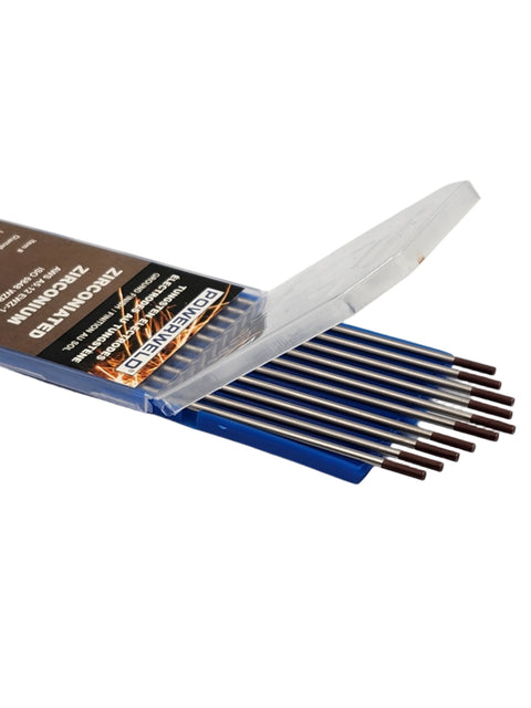 PowerWeld zirconiated brown tungsten electrodes for AC TIG welding aluminum - MapleWeld Canada