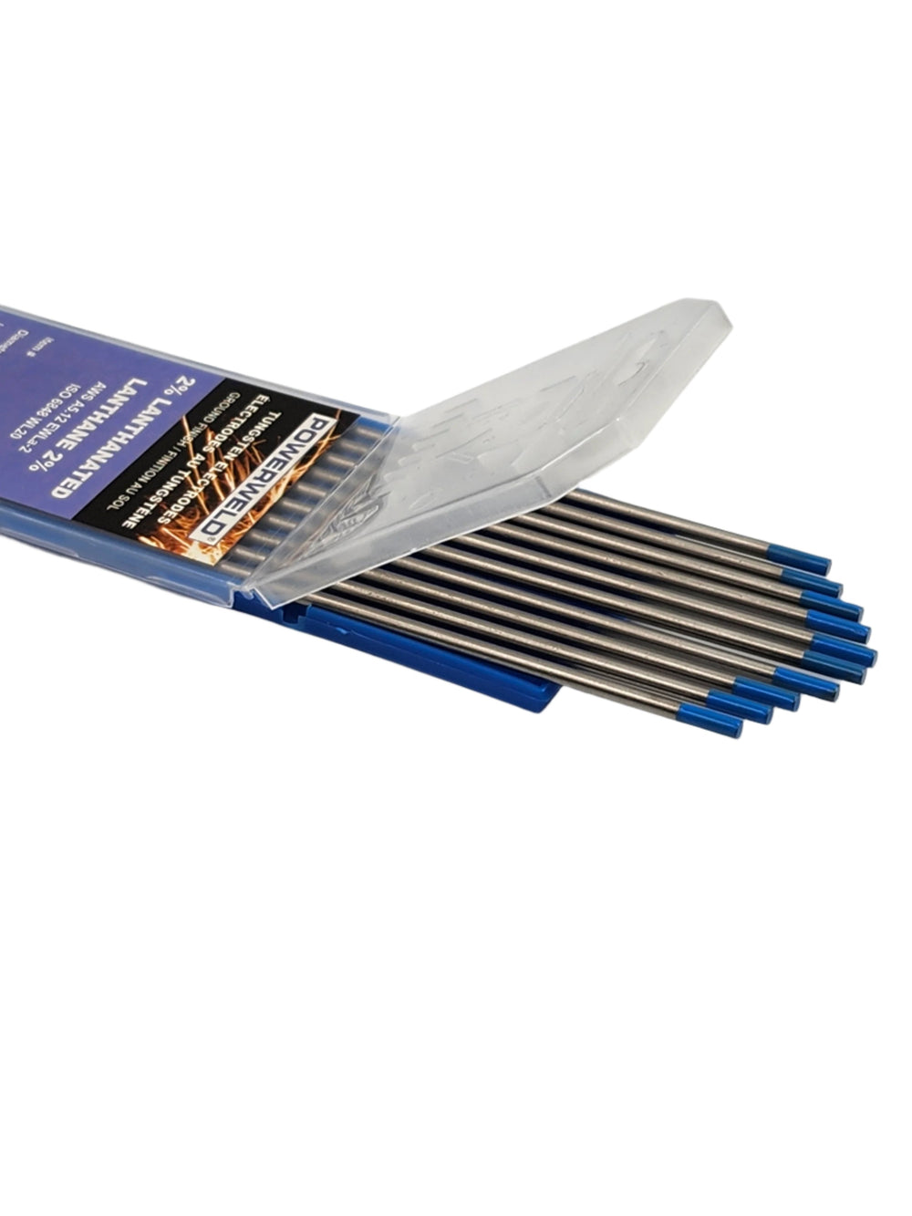 PowerWeld 2.0% Lanthanated Tungsten Electrodes 7" (Blue)