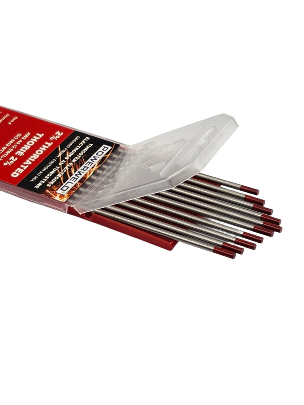 2% Thoriated Tungsten Electrodes 7" (Red)