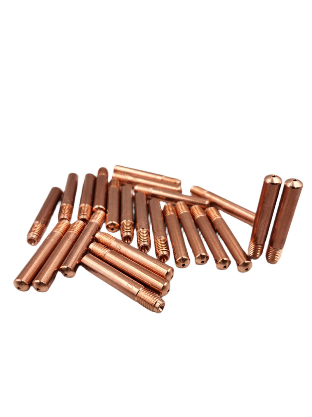 Tweco-Style MIG Contact Tips 25-Pack, 400A Copper Alloy – 14-23, 14-30, 14-35, 14-45, 14-52