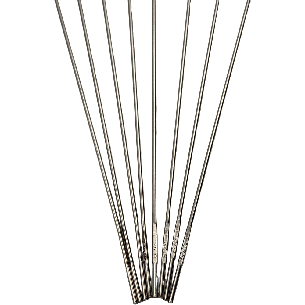 ER309L stainless steel TIG welding rods fanned out to show length