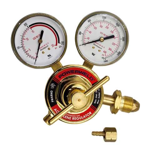 PowerWeld Acetylene Regulator Medium Duty - CGA-510