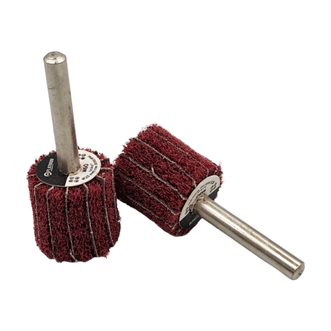 Platinum non-woven shaft mounted flap wheel with 1/4 inch shank