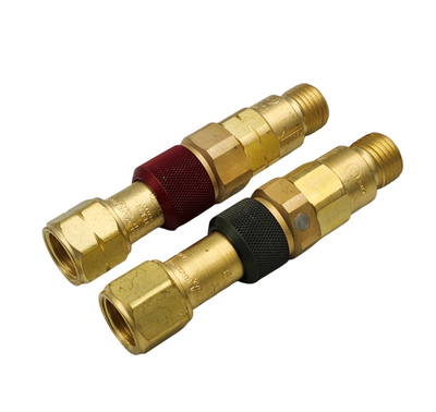 Western Enterprises QDB10 Quick-Connect Torch to Hose Set - Oxygen & Fuel Gas