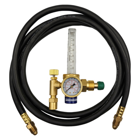 PowerWeld Argon Flowmeter Regulator with 10ft Hose - CGA-580