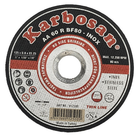 Karbosan Thin-Line cutting disc for 304 and 316L stainless steel