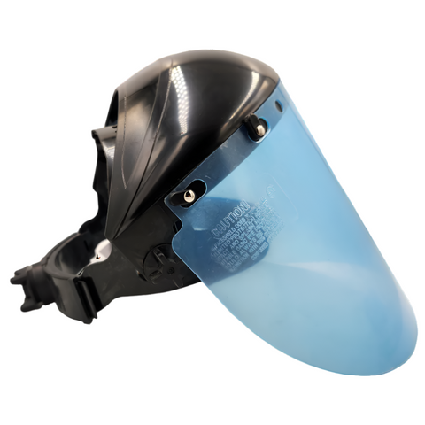 PowerWeld grinding face shield headgear with 9 x 15 visor