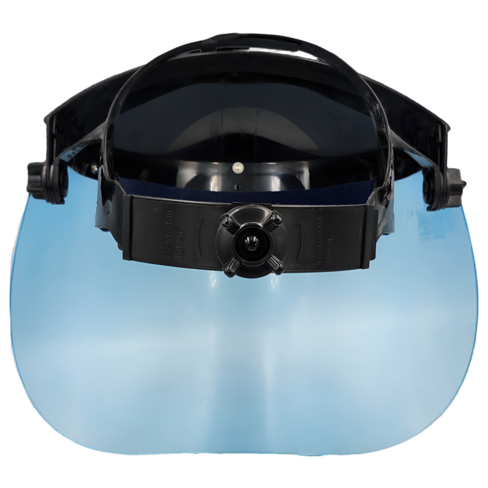 Grinding Face Shield Headgear – 9 x 15 Visor ANSI Z87.1 Face Shield
