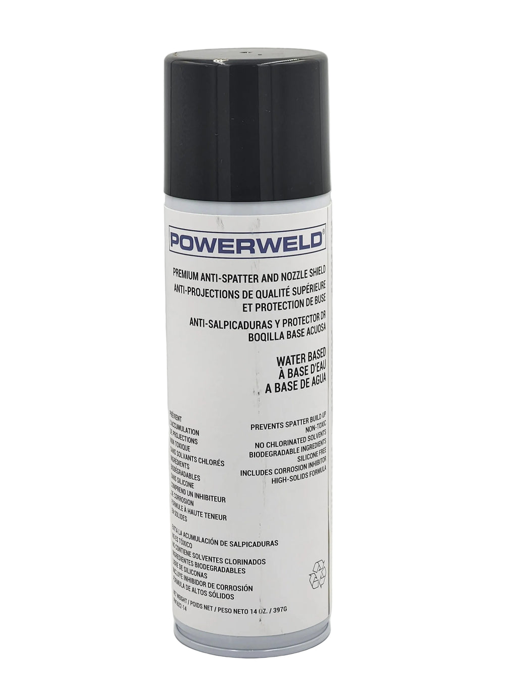PowerWeld water-based anti-spatter spray for MIG welding nozzles - MapleWeld Canada