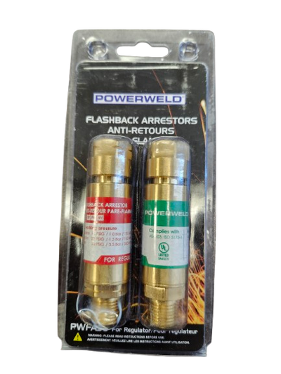 PowerWeld Flashback Arrestor Set for Regulators