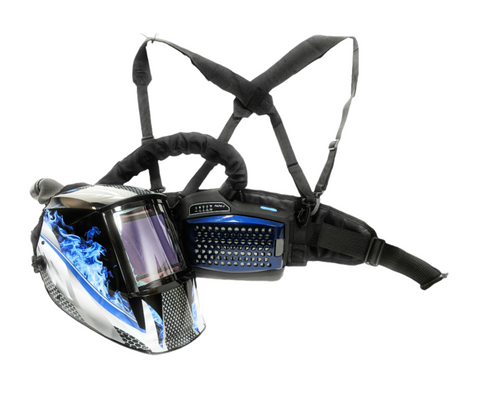 MapleWeld Blue Arc PAPR auto-darkening welding helmet