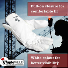 MW1500 Professional Grade Goatskin Leather Work Gloves with TPR Impact Protection