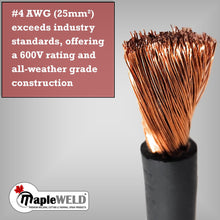 200A 10ft Welding Cable Kit #4 AWG (25mm²) with Quick Connects