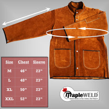 Welding Work Jacket Full Leather Brown Split Cowhide