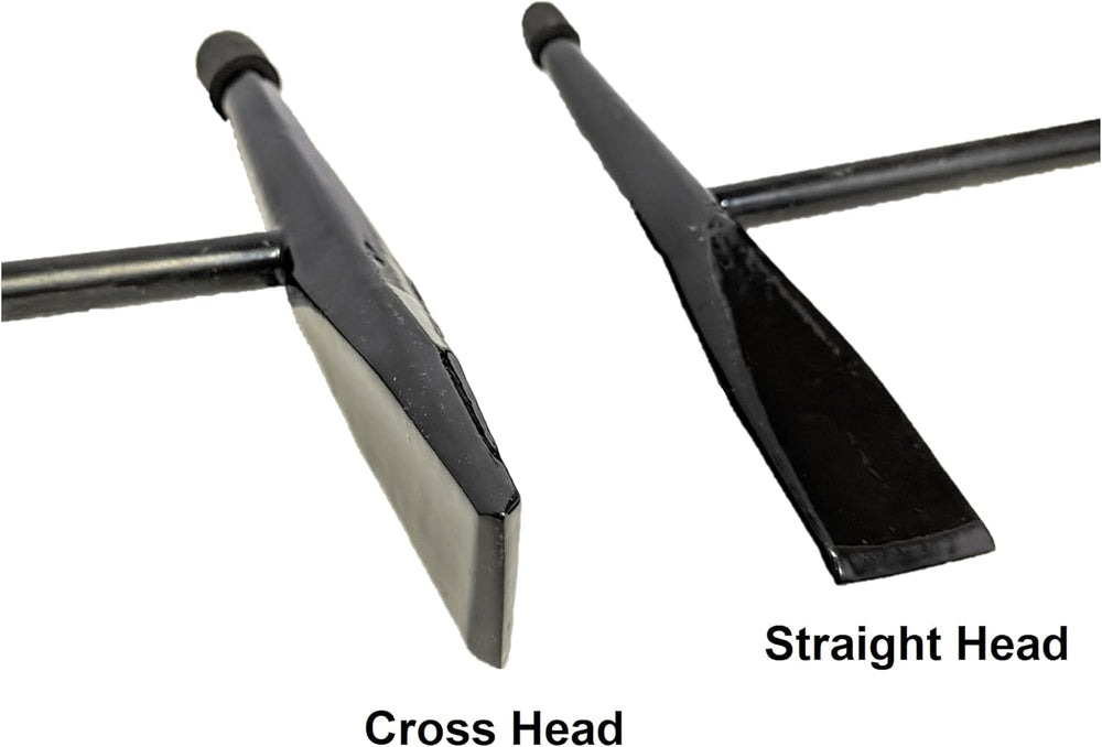 PowerWeld chipping hammer heads compared: cross head and straight head