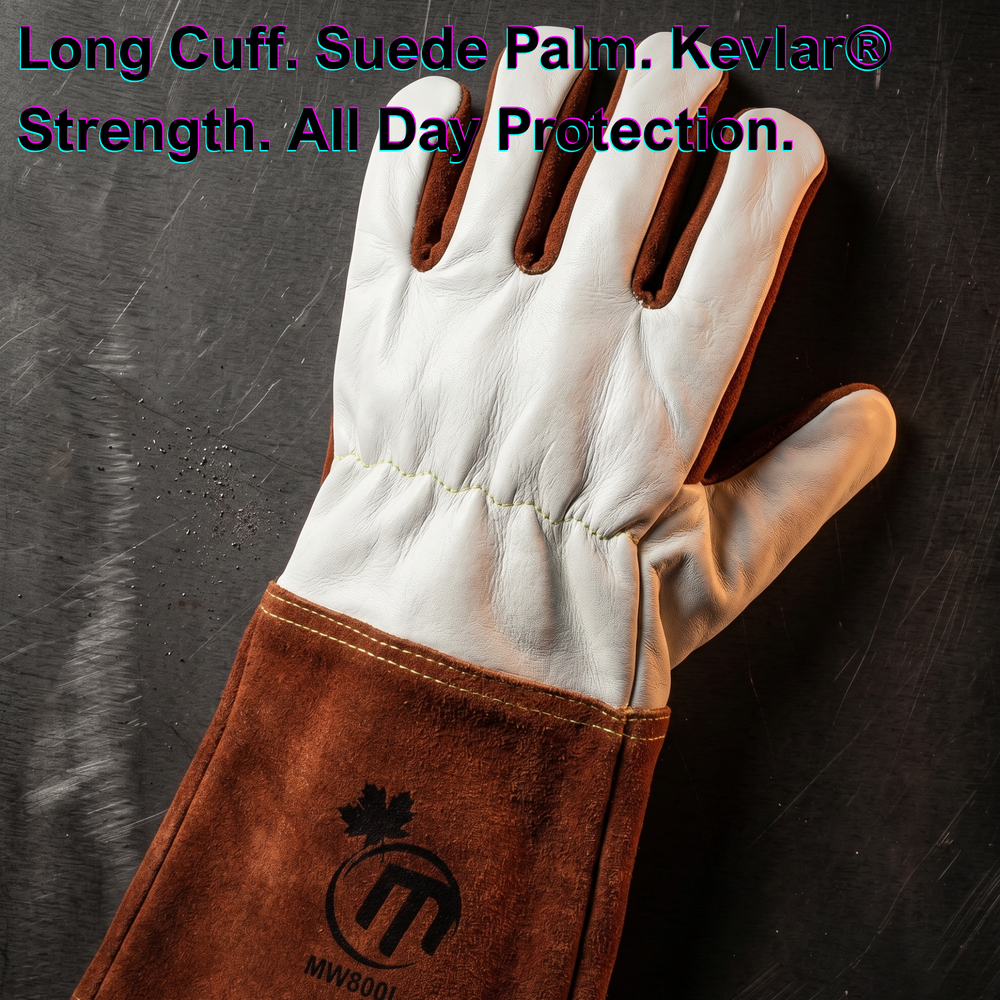 MapleWeld MW800 welding glove cotton lining detail