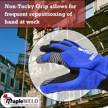 MapleWeld MW2100 Polka Dot Grip Work Gloves with Black Amara Leather & Adjustable Velcro Closure