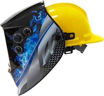 Blue Arc Welding Helmet and Hard Hat Combo - Ultimate Comfort, Clarity, and Safety On-Site