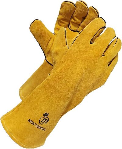 MapleWeld MW1600 leather welding and oven gloves, heat-resistant work gloves