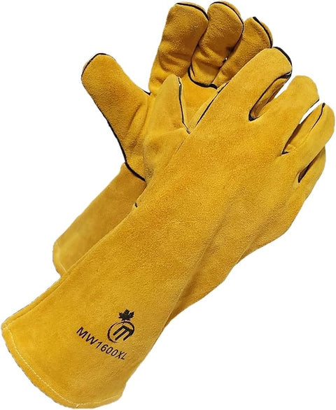 MapleWeld MW1600 leather welding and oven gloves, heat-resistant work gloves