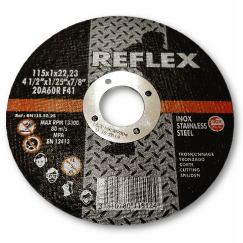 Reflex Type 1 flat center cutting disc for steel and stainless steel
