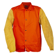 FR7A Tillman Flame-Resistant Cotton Welding Jacket with Leather Sleeves