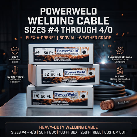 Welding Cable – Cut to Length (Priced per Foot), Flex-A-Prene®