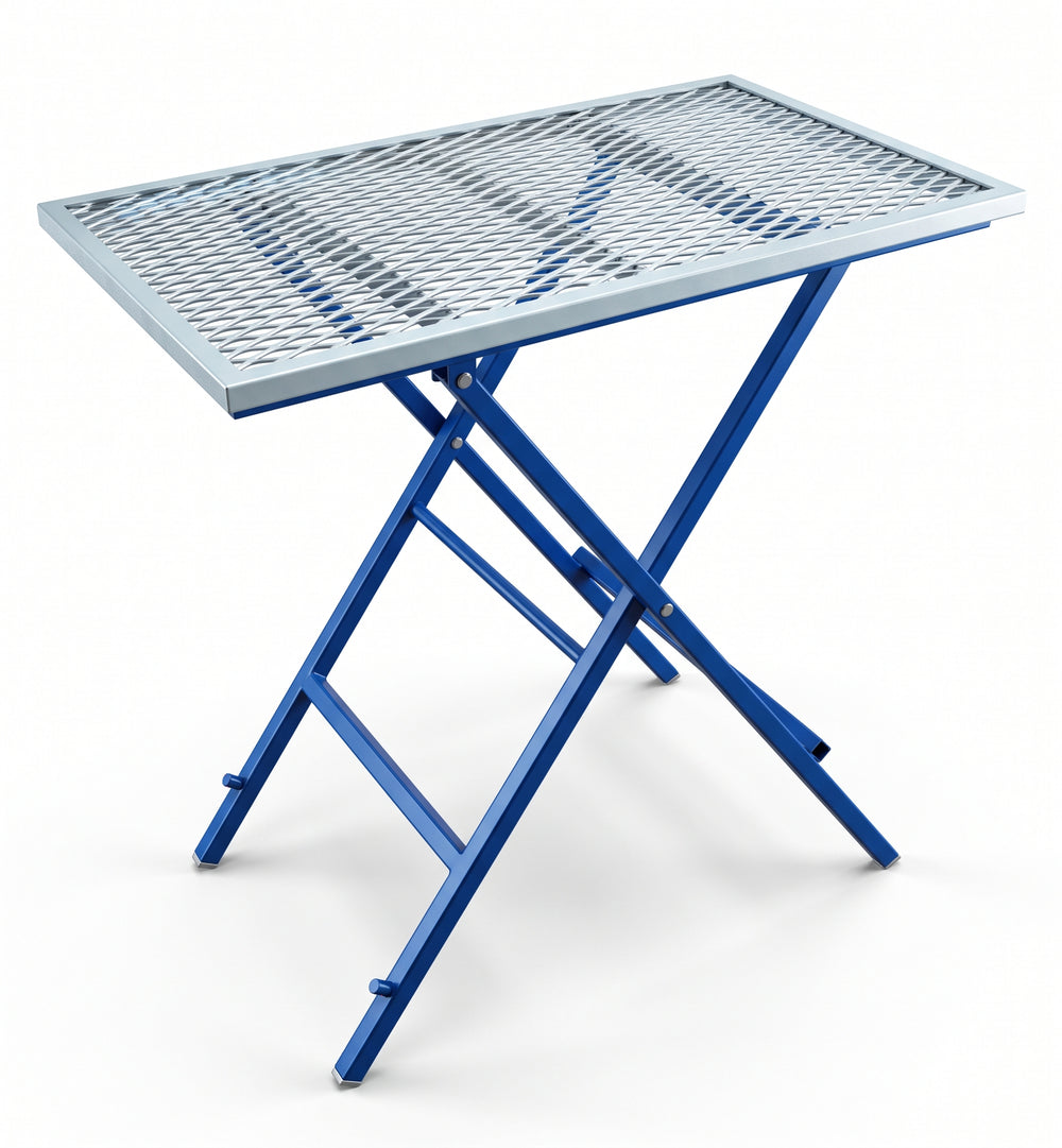 Folding Welding Table – 24" x 40" Galvanized Mesh Top, 600 lb Capacity (WB2440)