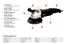 9A Angle Grinder 4.5/5" (11,000RPM)