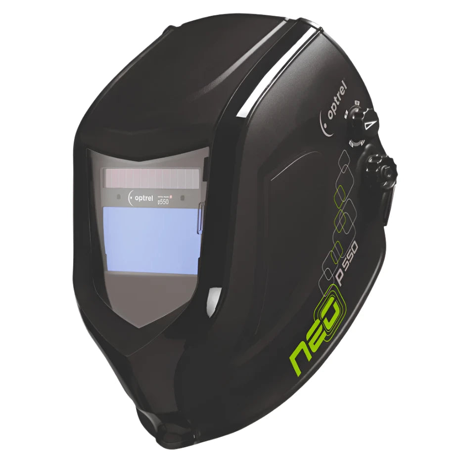 Optrel NEO P550 welding helmet, green and black