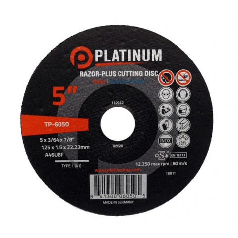 Platinum Razor Plus flat center cutting disc for steel and stainless steel