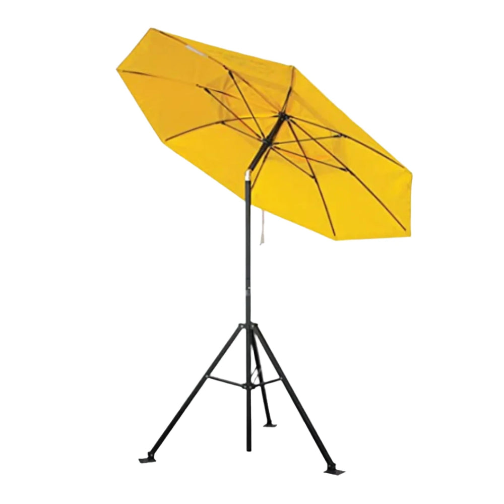 PowerWeld 7.5 ft welding umbrella with tripod base, flame-resistant polyester canopy