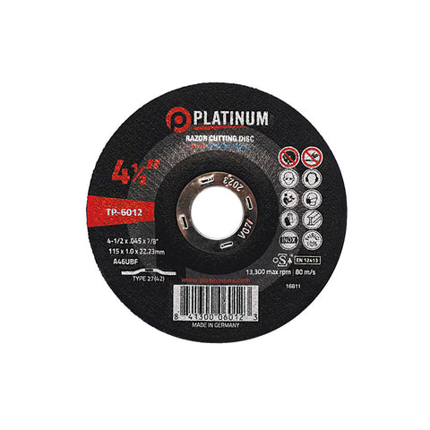 Platinum Razor Type 27 depressed center cutting disc, 4.5 inch