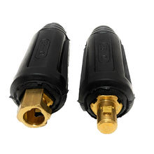 Dinse Style Welding Cable Connector Set Male and Female 1025, 3550 or 5070 Suitable for AWG 4 Thru 2, AWG 2 Thru 1/0 and AWG 2/0 Thru 4/0